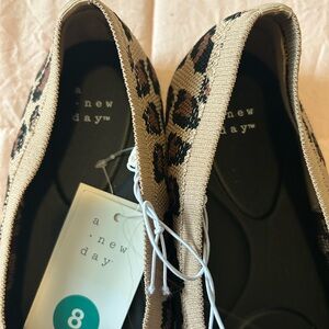 a new day Beige Leopard-Print Slip-On Flats